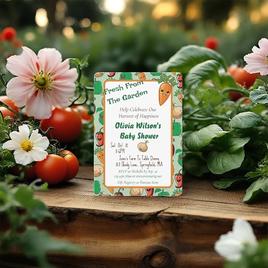 Lächelnd Veggies Baby Shower Einladung