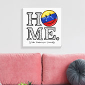 Lächelnd venezolanische Flaggenhäuser Leinwanddruck (Insitu (Wohnzimmer))