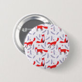Lächelnd Waldgrün Red Fox Button (Vorne & Hinten)