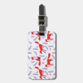 Lächelnd Waldgrün Red Fox Gepäckanhänger (Vorderseite vertikal)