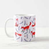 Lächelnd Waldgrün Red Fox Kaffeetasse (Links)