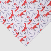 Lächelnd Waldgrün Red Fox Seidenpapier (Ausschnitt)