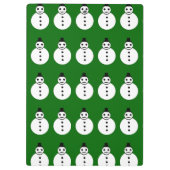 Lächelnd Weihnachten Snowman Clipboard Klemmbrett (Rückseite)