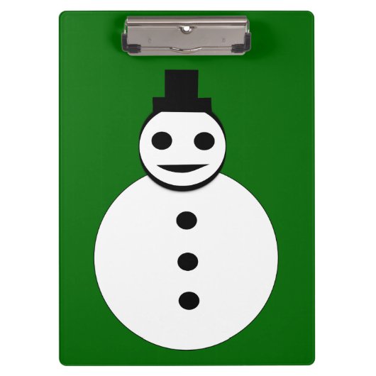 Lächelnd Weihnachten Snowman Clipboard Klemmbrett (Vorderseite)
