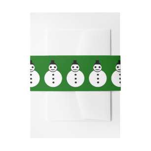 Lächelnd Weihnachten Snowman Einladung Bauchband Einladungsbanderole