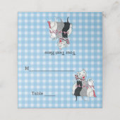 Lächelnd weiße Mutter Katze Drei Kätzchen auf Kari Platzkarte (Außenseite Aufgefaltet)