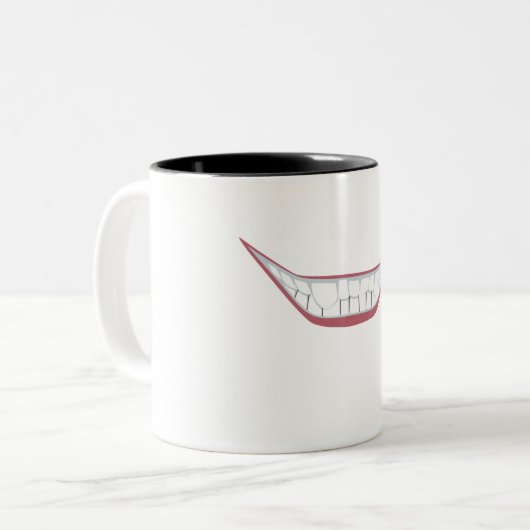 Lächelnd Zweifarbige Tasse (Vorderseite Links)
