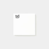 Lächelnde Alley Cat Post-it Klebezettel (Vorderseite)