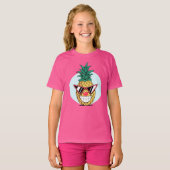Lächelnde Ananas mit Sonnenbrille und Clown-Nase T-Shirt (Vorne ganz)