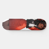 Lächelnde Anime-Frau Skateboard (Horizontal)