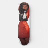 Lächelnde Anime-Frau Skateboard (Vorderseite)