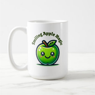 Lächelnde Apfelmagie Kaffeetasse