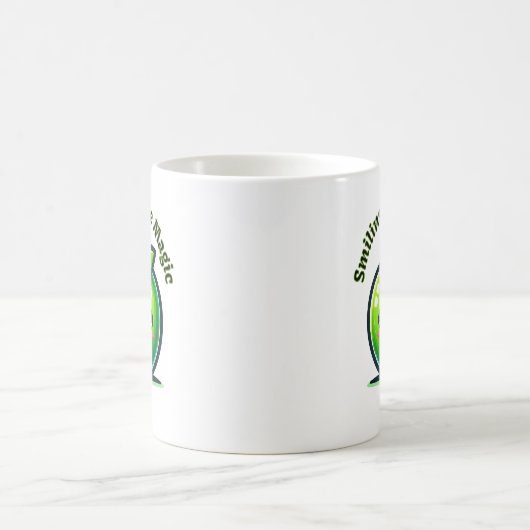 Lächelnde Apfelmagie Kaffeetasse (Mittel)