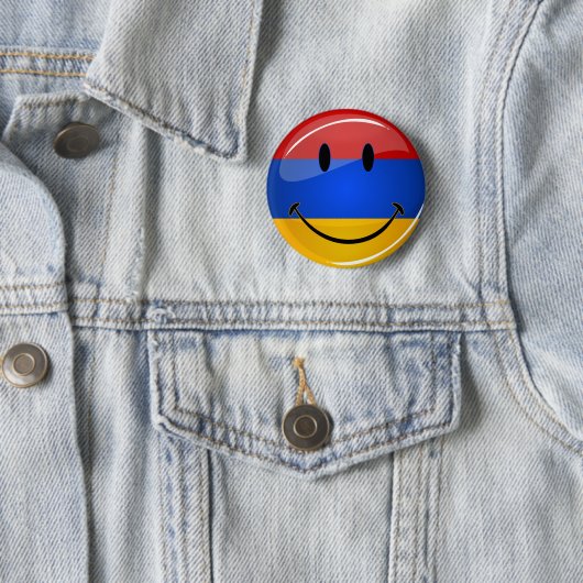Lächelnde armenische Flagge Button (Beispiel)