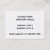 Lächelnde australische Schäfer-Visitenkarte Visitenkarte (Rückseite)