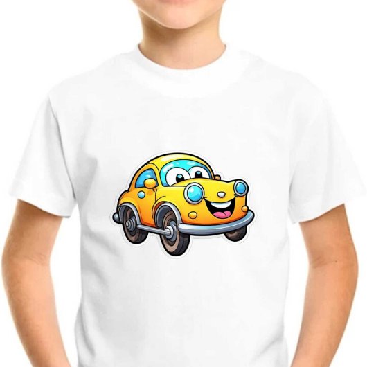 Lächelnde Autos drucken Moderne Niedliche Kinder Baby T-shirt