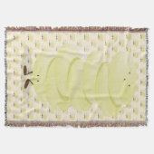 Lächelnde Bananen-Scheibe-Wurfs-Decke Decke (Vorderseite)