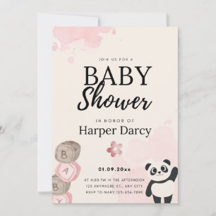 Lächelnde Bären-Baby-Shower-Einladung Einladung