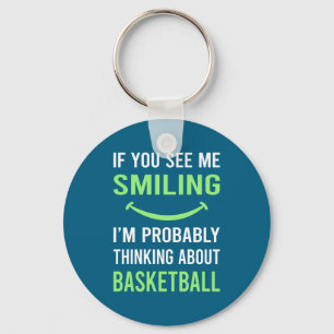 Lächelnde Basketball T-Shirt Schlüsselanhänger
