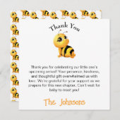 Lächelnde Bee Baby Dusche Danke Karte (Vorne/Hinten)