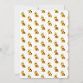 Lächelnde Bee Baby Dusche Einladung (Rückseite)