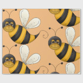 Lächelnde Biene Geschenkpapier (Flach)