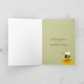 Lächelnde Biene Karte (Innenseite)