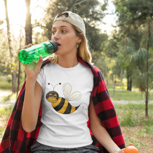 Lächelnde Biene Lustige Hummel Figur T-Shirt