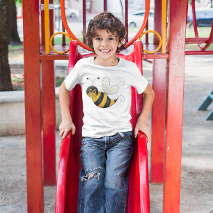 Lächelnde Biene Lustige Hummel Figur T-Shirt
