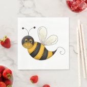 Lächelnde Biene Serviette (Beispiel)