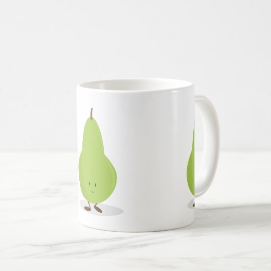 Lächelnde Birne Kaffeetasse (VorderseiteRechts)