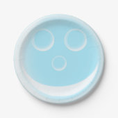 Lächelnde Blase Pappteller (Vorderseite)