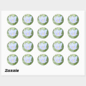 Lächelnde Blue Wildblume Stickers (Blatt)
