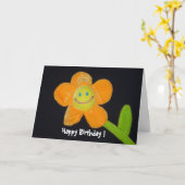 lächelnde Blume Karte (Gelbe Blume)