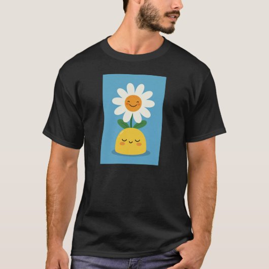 Lächelnde Blume T-Shirt (Vorderseite)