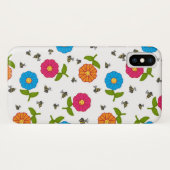 Lächelnde Blume und Bienen Case-Mate iPhone Hülle (Rückseite (Horizontal))