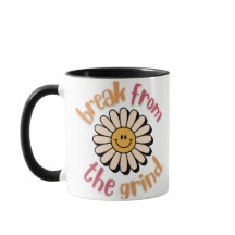 Lächelnde Blumencoffeetasse