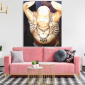 Lächelnde Buddha gewickelt Leinwand (Insitu (Wohnzimmer))