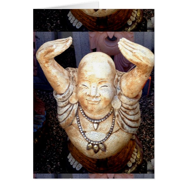 lächelnde Buddha-Karte (Vorne)