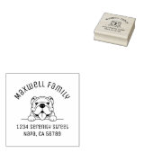 Lächelnde Bulldog-Arch-Familiendame Gummistempel (Stempel)