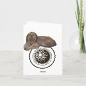 Lächelnde Bulldogge Karte (Rückseite)