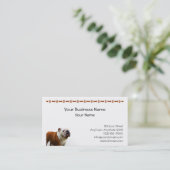 Lächelnde Bulldogge Visitenkarte (Stehend Vorderseite)