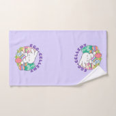 Lächelnde Bunny & Ostereier - Eierkeller Frühling Badhandtuch Set (Handtuch)