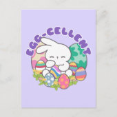 Lächelnde Bunny & Ostereier - Eierkeller Frühling Postkarte (Vorderseite)