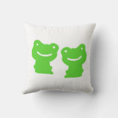Lächelnde Cartoon Frogs Kinder Kissen (Rückseite)