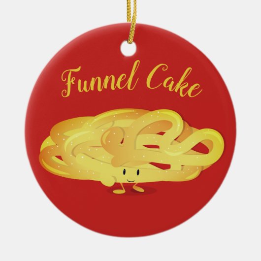 Lächelnde Charakter | des Trichter-Kuchens Keramik Ornament (Vorne)