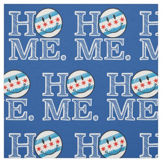 Lächelnde Chicago-Flagge Housewarmer Stoff (Muster)