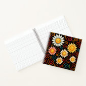 Lächelnde Daisies und Wirbel Deluxe Spiral Noteboo Notizblock (Innenseite)