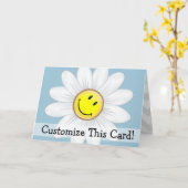 Lächelnde Daisy-Blume Karte (Gelbe Blume)