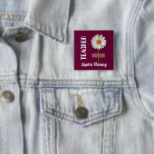 Lächelnde Daisy-Individuelle Name-Tasten für Lehre Button (Beispiel)